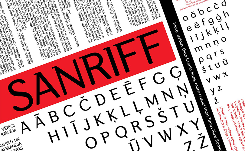 Screenshot of Sanriff font